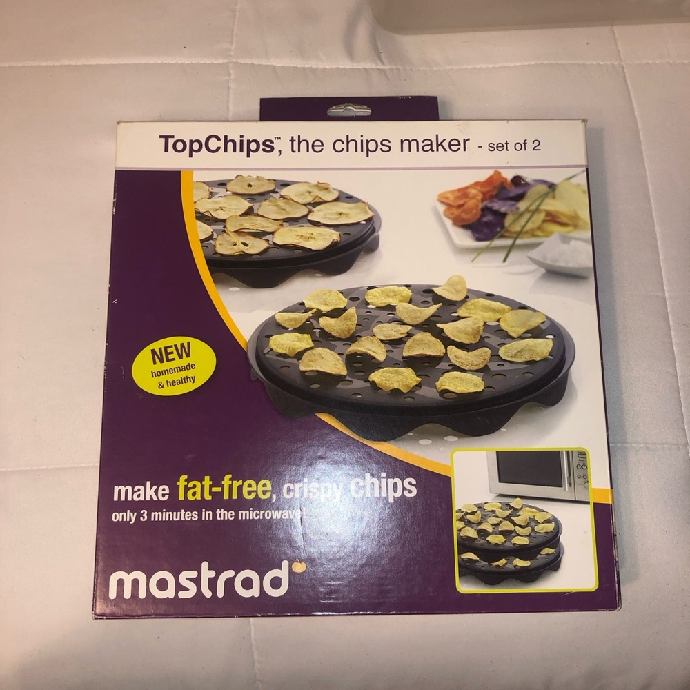 Mastrad TopChips Microwave Chip Maker - Black (Set of 2)
